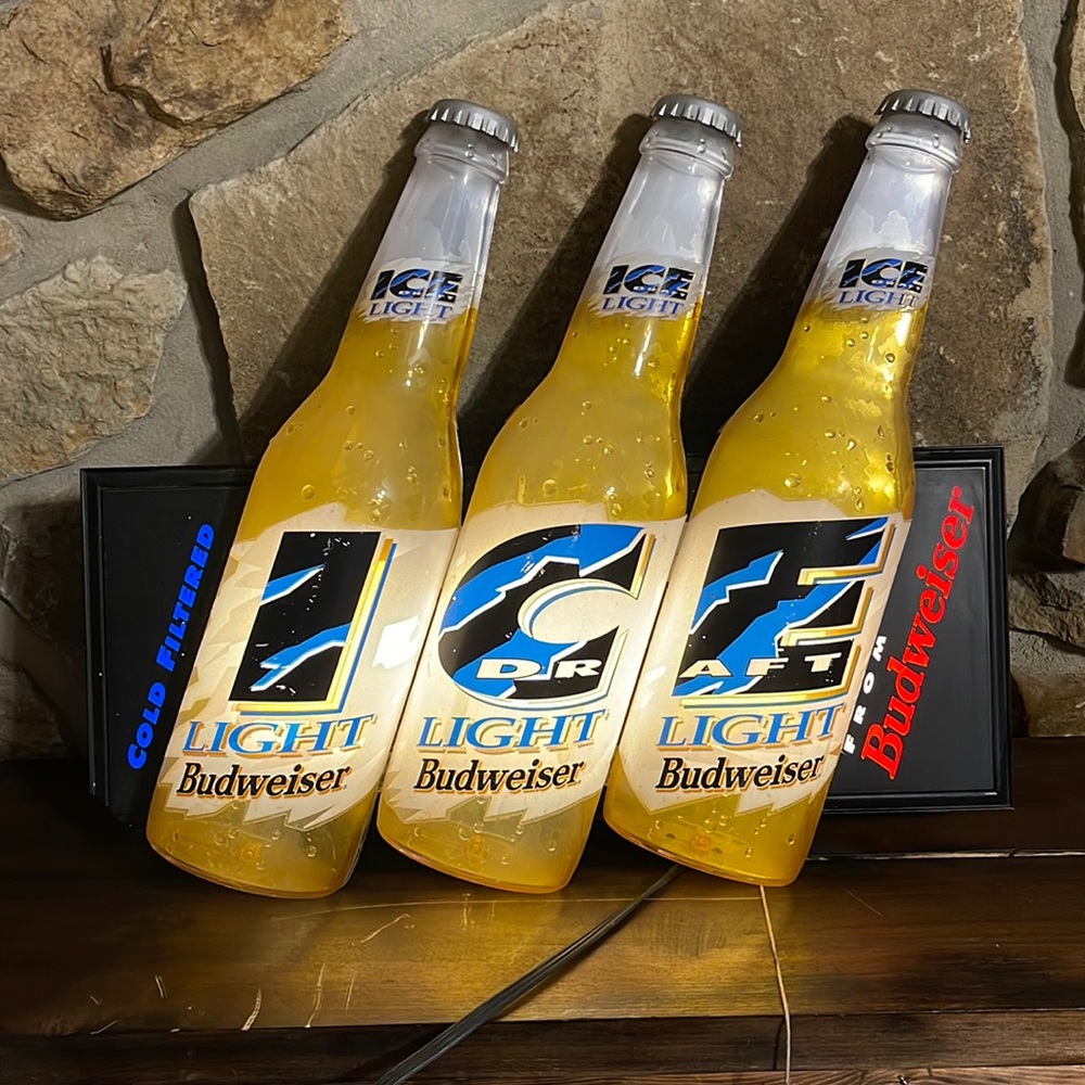 Vintage 1994 Budweiser Ice Light Draft Beer Lighted Sign